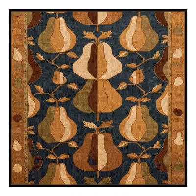Washable Pear Asian Fruits Area Rug