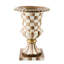 Mocha Check Tabletop Pedestal Urn