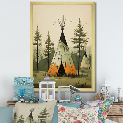 Green Native Tipi Serenity In Nature II " Native Tipi Serenity In Nature II "
