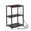 Table de bout à 3 niveaux Ortha avec station de charge, table d'appoint étroite avec ports USB et prise de courant pour la chambre à coucher du salon-236145464