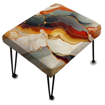 Beauty Marble Motif I - Repose-pieds rectangulaire en marbre
