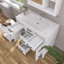36 po X P 18 po P x 34 po Meuble-lavabo autoportant simple H blanc avec plateau en marbre de culture blanc