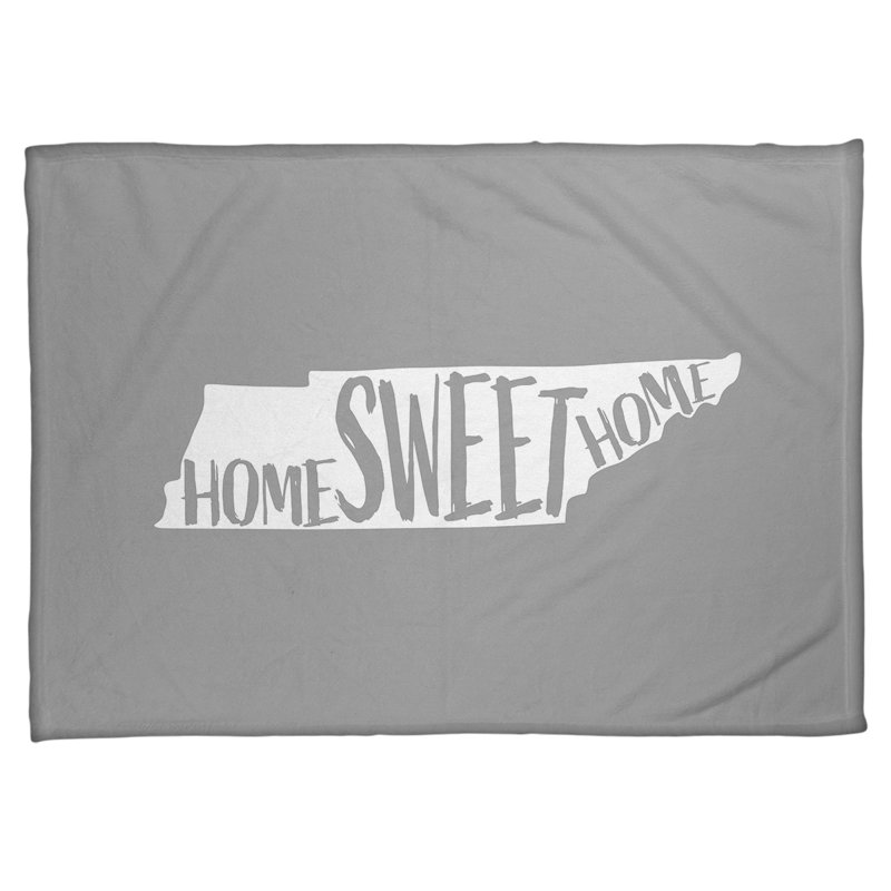 Jeté en polaires pour tennessee home, l 62,5 po x L 82,5 po, Gris