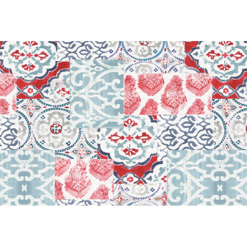 " Bazaar Patchwork I " by Pela Studio, 8" H x 12" W  , No, Wrapped Canvas
