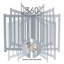 Barrière pour animaux pliable autoportante en bois massif pour chiens, 3 panneaux pour les portes, les escaliers, les couloirs, etc.-90636806-88357167