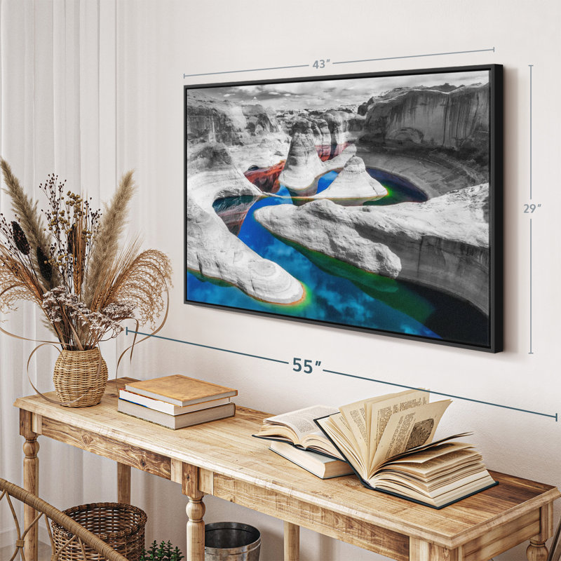 Impression sur toile Grand Canyon River Pop, H 43 po x l 29 po