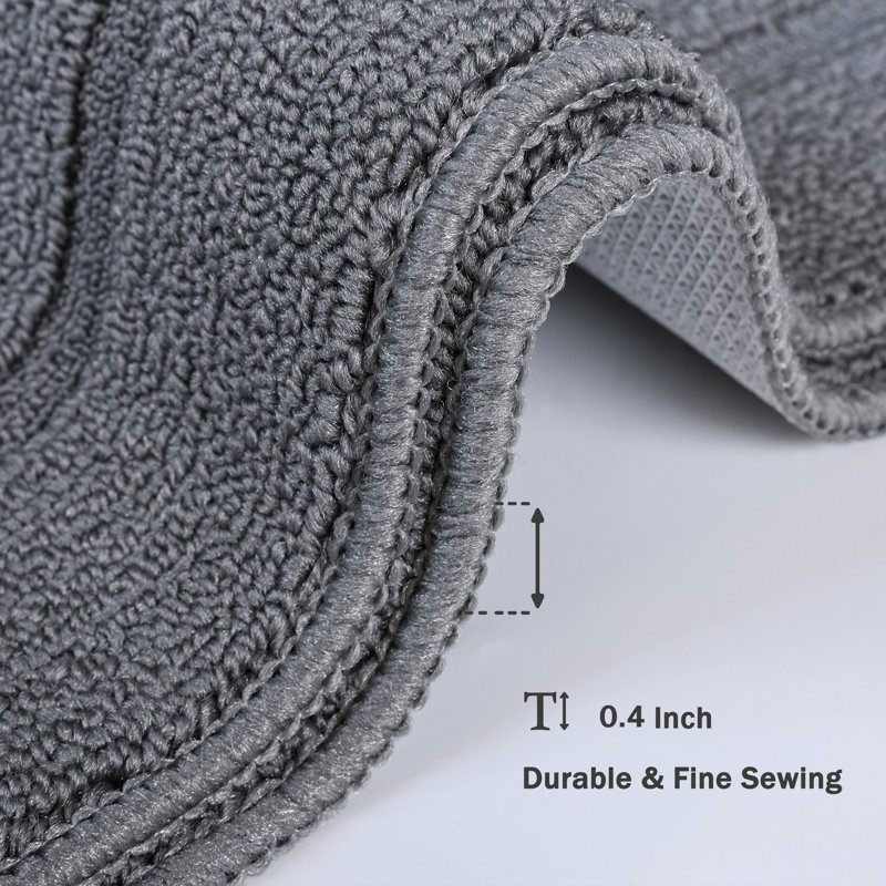 Tapis de cuisine 2 pièces antidérapant et antidérapant, Gris, Tapis de couloir 20 po x 31 po + Tapis de couloir 