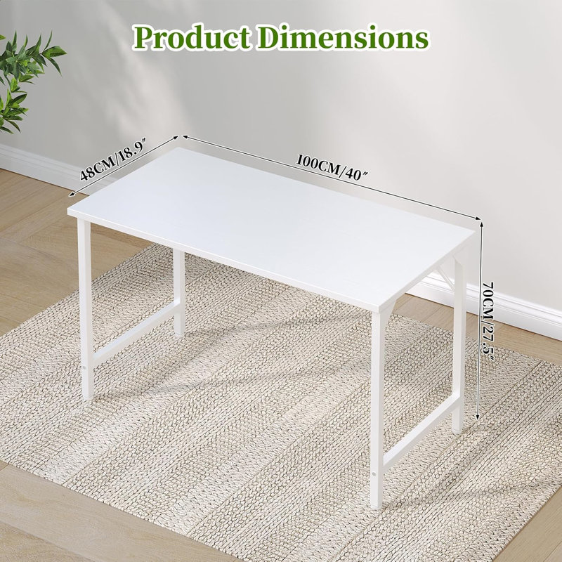 40-Inch Computer Desk, White