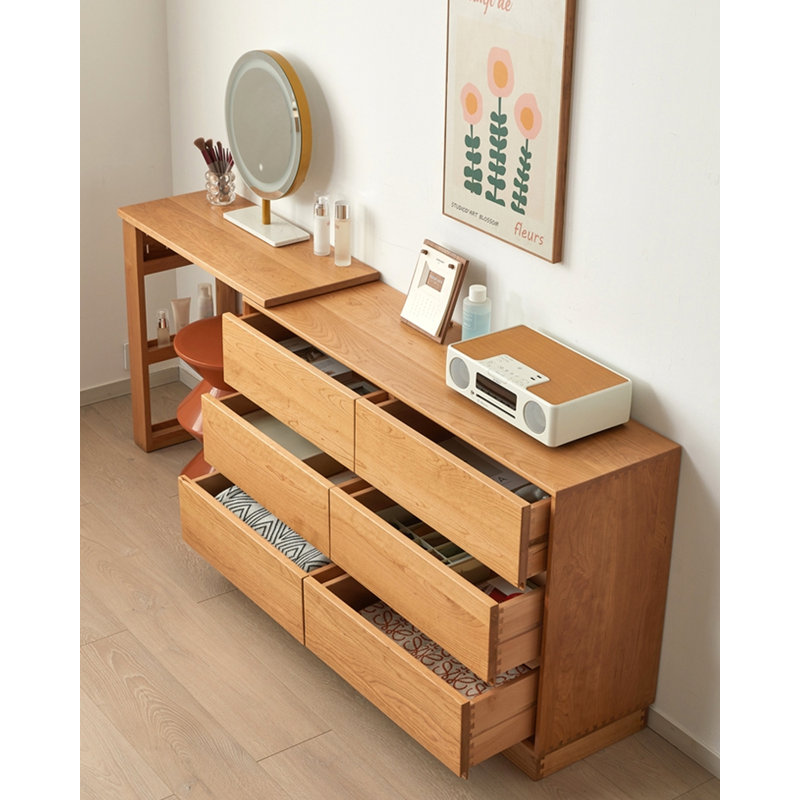 Bureau en L en bois massif - Commode - Commode, H 29,53 po x l 47,24 po x P 47,24 po