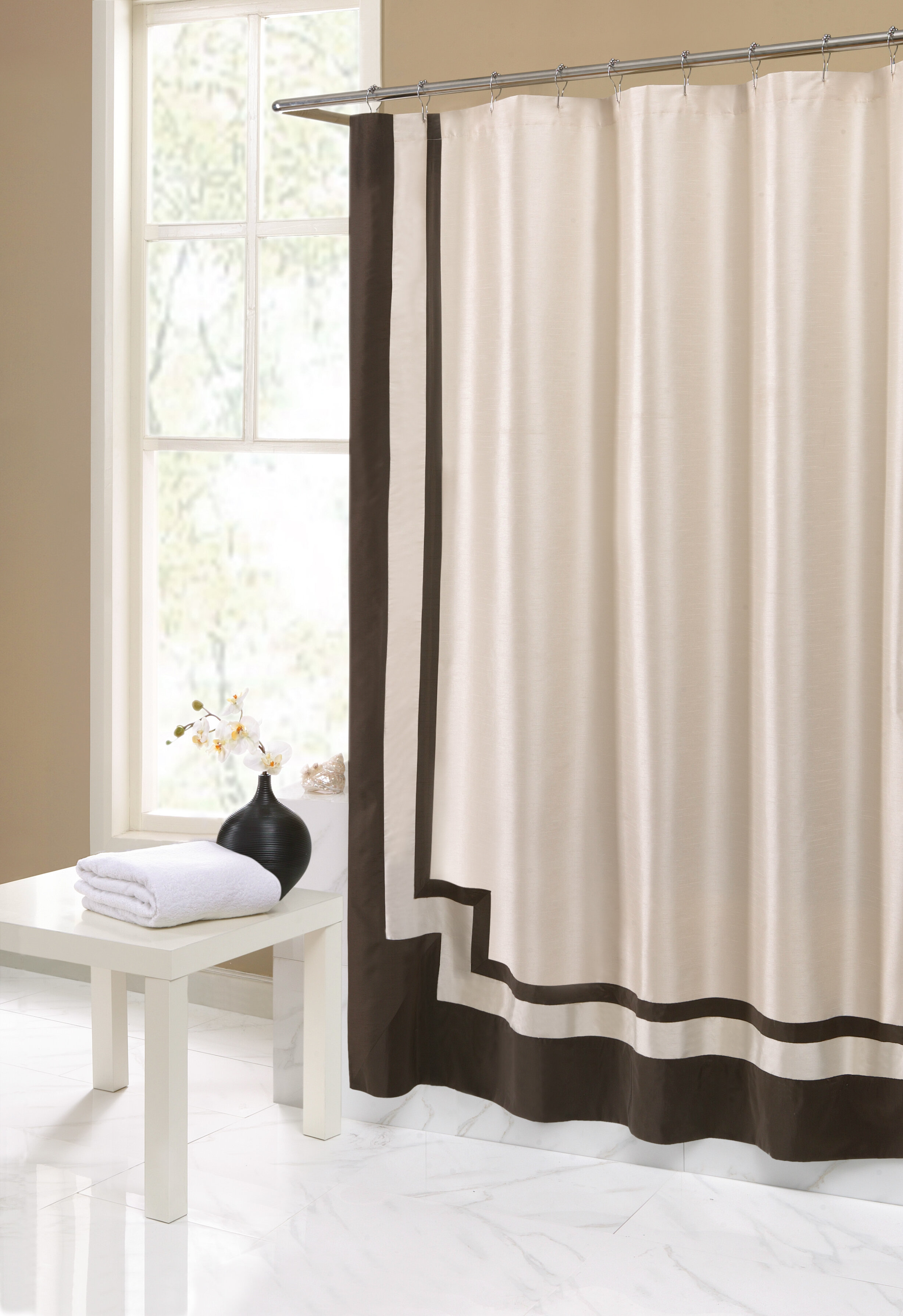 Presidio Square Striped Shower Curtain & Reviews | Wayfair