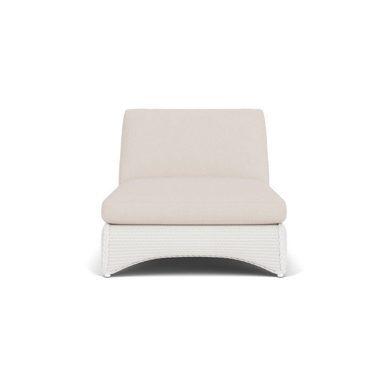 Universal Loom Accessories Outdoor Chaise Lounge, Canvas Birdseye Sunbrella® Canvas, White