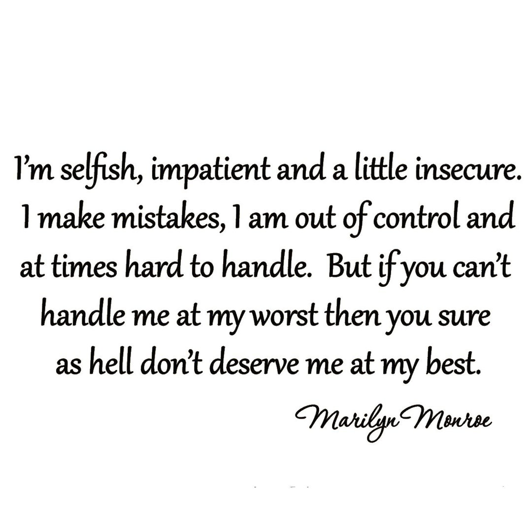 Kylemore Marilyn Monroe I'm Selfish Wall Decal Winston Porter 