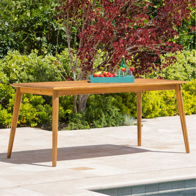 Table de salle à manger d'extérieur avec structure en bois d'acacia, teck