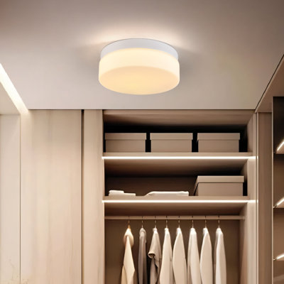 12-inch Modern Flush Mount Led Ceiling Light – 24w Kitchen Bathroom Laundry Hallway Closet Surface Mount Fixture, White