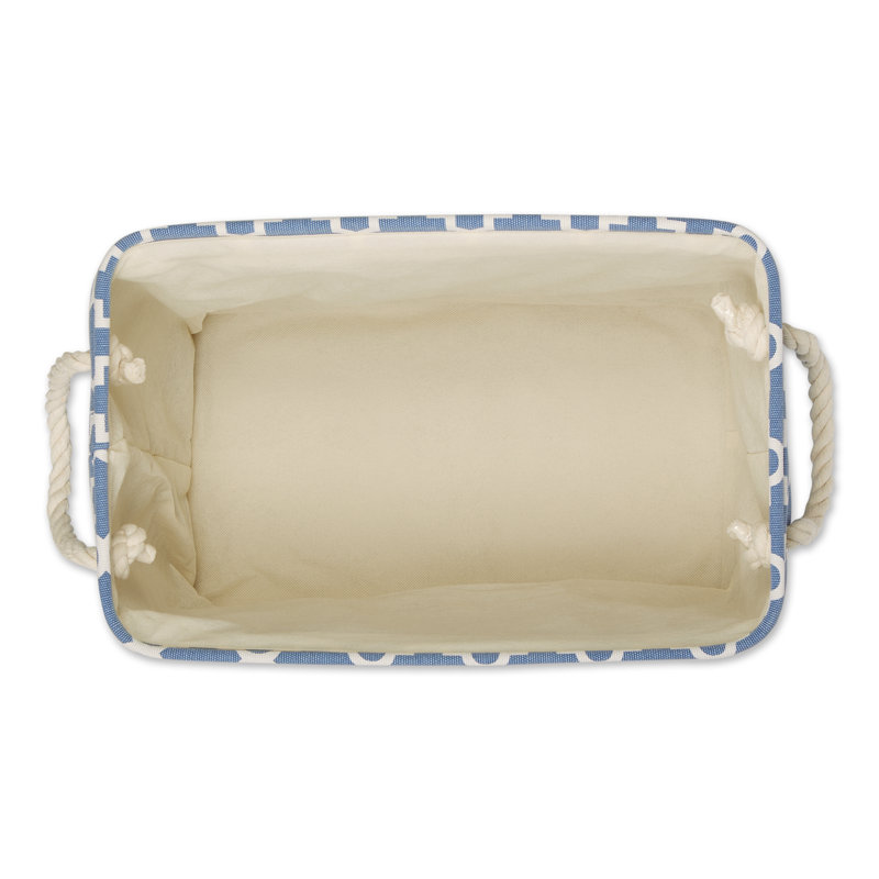 Red Barrel Studio® Fabric Bin, 9" H x 8" W x 14" D, French Blue