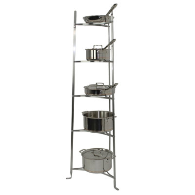 Steel Handcrafted Abstract Free Standing Pot Rack