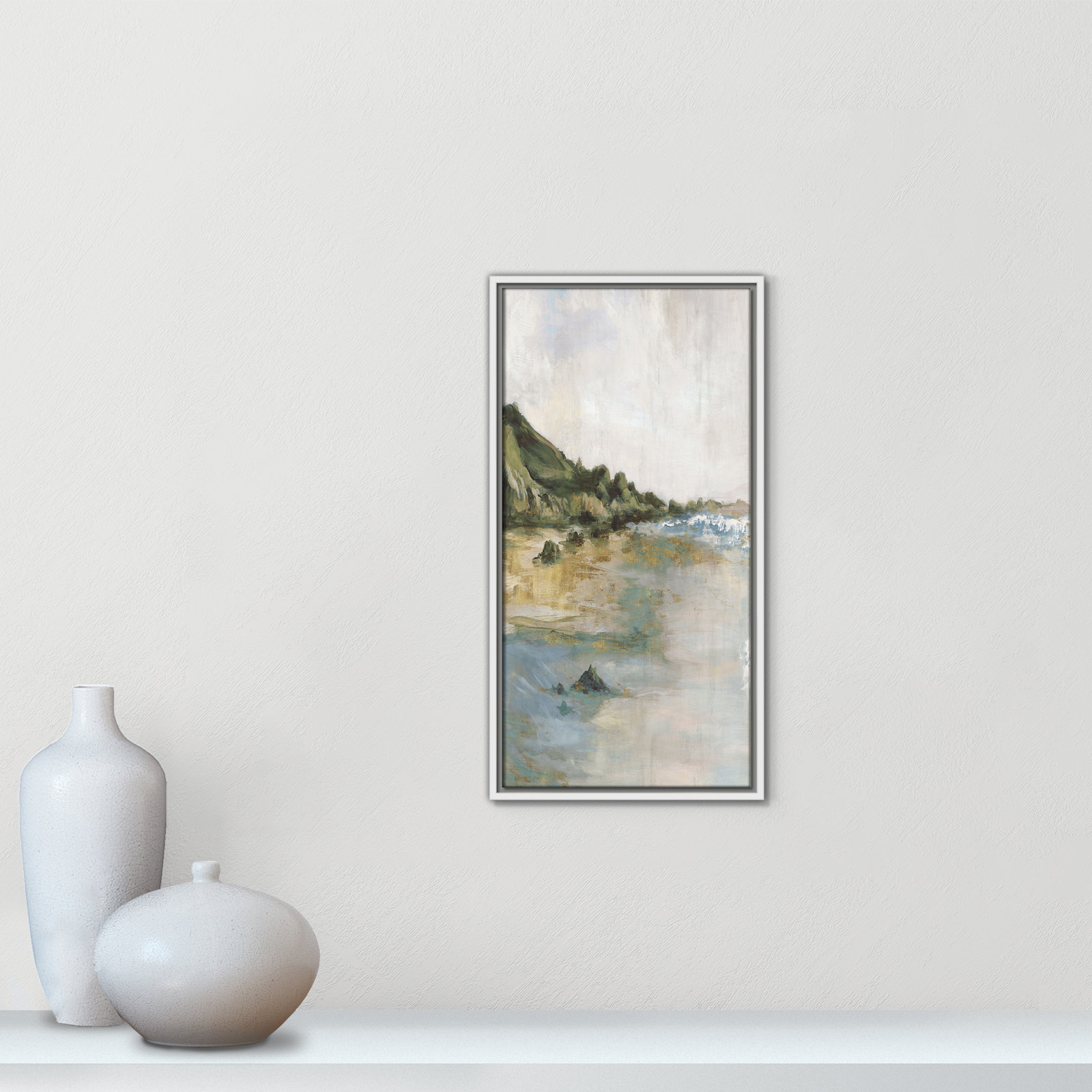 Cordoba "Tide's Edge" Print, 25.5" H x 13.5" W, White