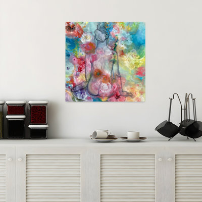 Art floral contemporain abstrait floral