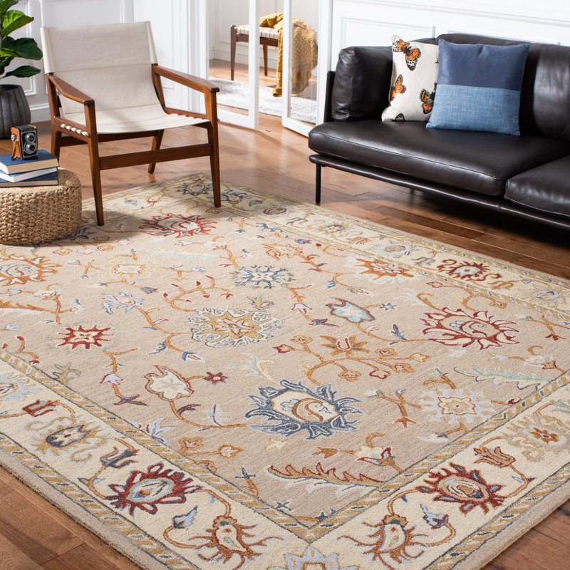Brockett Hand Tufted Wool Oriental Rug, Rectangle 9' x 12'