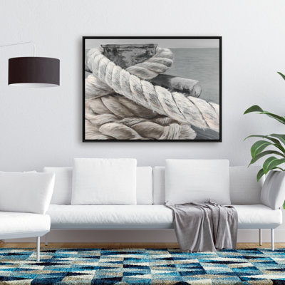 Twisted Boat Rope - Marine Beige Canvas Home Decor Art
