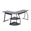 Almodovar L-Shaped Metal Base Executive Desk