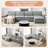 151.18" Wide Adjustable Armrest Sectional With Two Ottomans