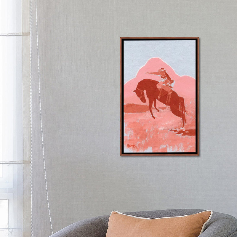 «Ride 'Em Blue Skies», reproduction d'art sur toile encadrée, 26" x 18", Framed Canvas, Brown