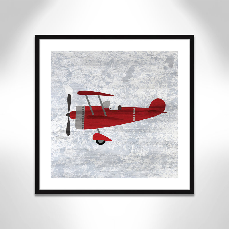 Impression sur papier rouge 2, Encadré de boîte noir, H 26,5 po x l 26,5 po x P 1,18 po