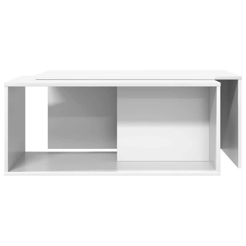 Coffee Table with Storage, White