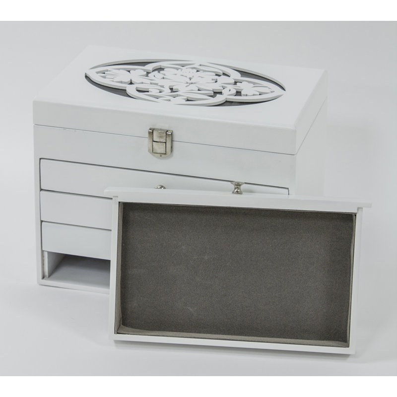 Wood Jewellery Box + Drawers
