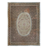 Rug & Kilim’S Oversized Antique  Aubusson Rug In Brown With Floral Medallion