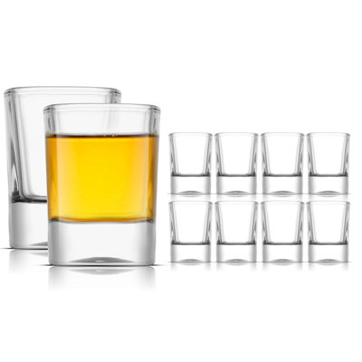 JoyJolt 10 - Piece 2oz. Glass Shot Glass/Shooter Glassware Set