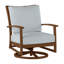 Chaise berçante pivotante en aluminium Charleston - Chêne-3072550-64105039-71271372