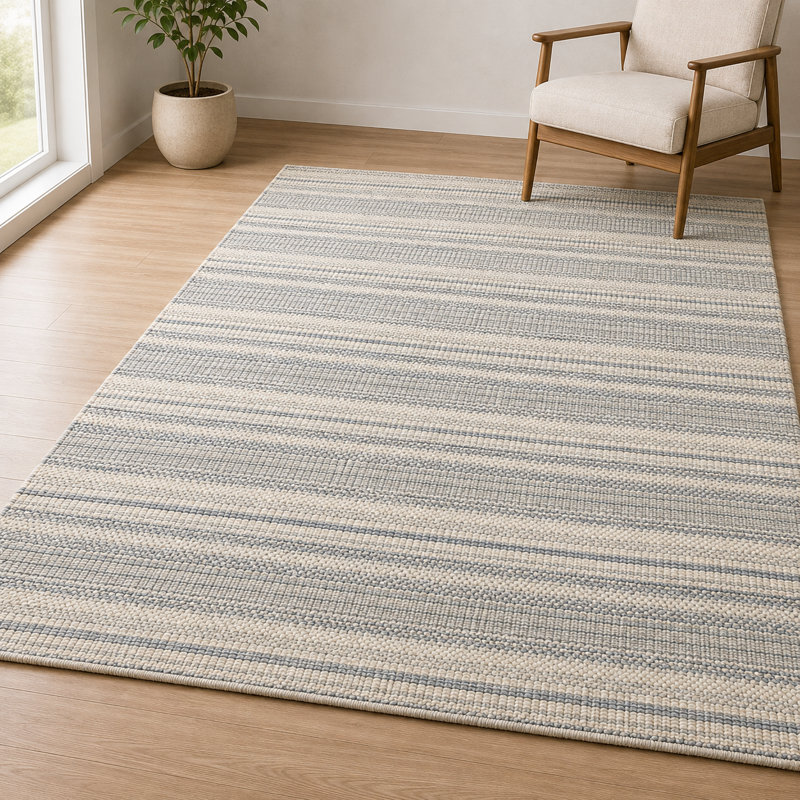 Tapis tissé à la main | Tapis moderne en laine | Tapis d'intérieur gris de 9 mm d'épaisseur, Rectangle de 5 pi x 8 pi