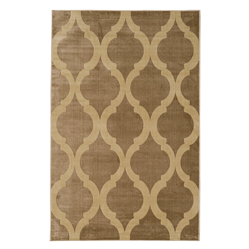 Tapis géométrique beige Prospect, Rectangle 8 pi x 10 pi