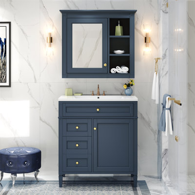 Ercolino 30.02'' Bathroom Vanity with Top