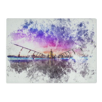 Tempered Glass St. Pauls Cathedral in London Chopping Board