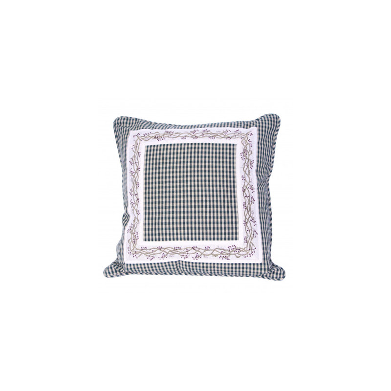 Housse et insert de coussin carré Berryvine, Pas de bourre, Vert