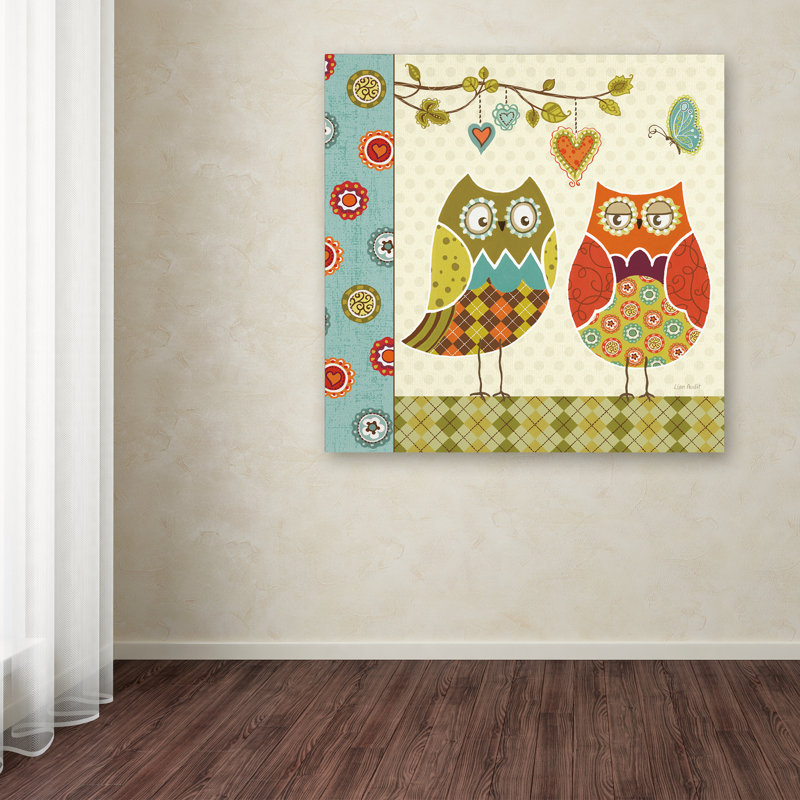 « hibou merveilleuse i », impression sur toile tendue, H 18 po x l 18 po x P 2 po