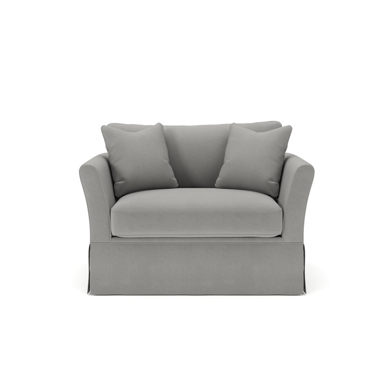 Shelby Upholstered Chair And A Half, Bayou Light Gray Canvas