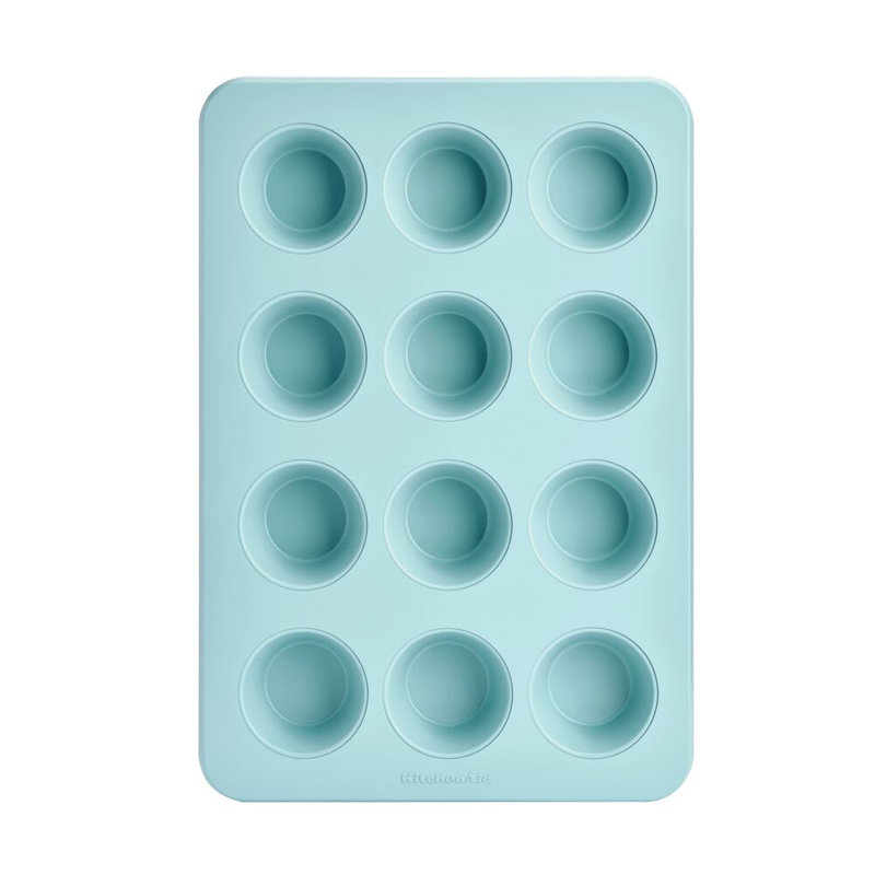 12-Cup Nonstick Aluminized Steel Muffin Pan, Blue Velvet, Mineral Water