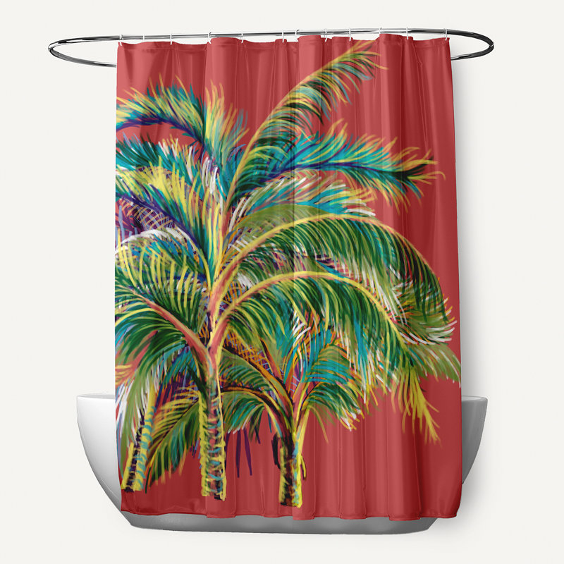 Rideau de douche simple Eastbourne, Corail
