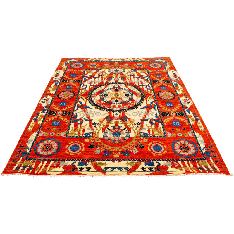 Brylan One-of-a-Kind 9' x 11'7" New Age Rectangle Wool Area Rug in Blue and Orange