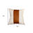Set Of Four Brown And Ivory Faux Leather Zippered Pillow-100094392