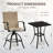 3-Piece Outdoor Bar Table Set with 2 Swivel Bar Stools, High-Back Textilene Chairs-695840422