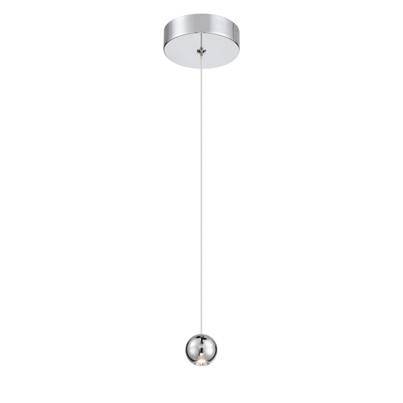 George Kovacs Itty 1 Light LED Mini Pendant, Chrome