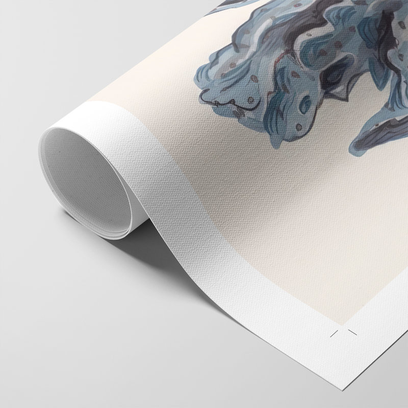 Indigo Reef II - Impression sur toile seulement - NON CADRE, H 48 po x l 32 po