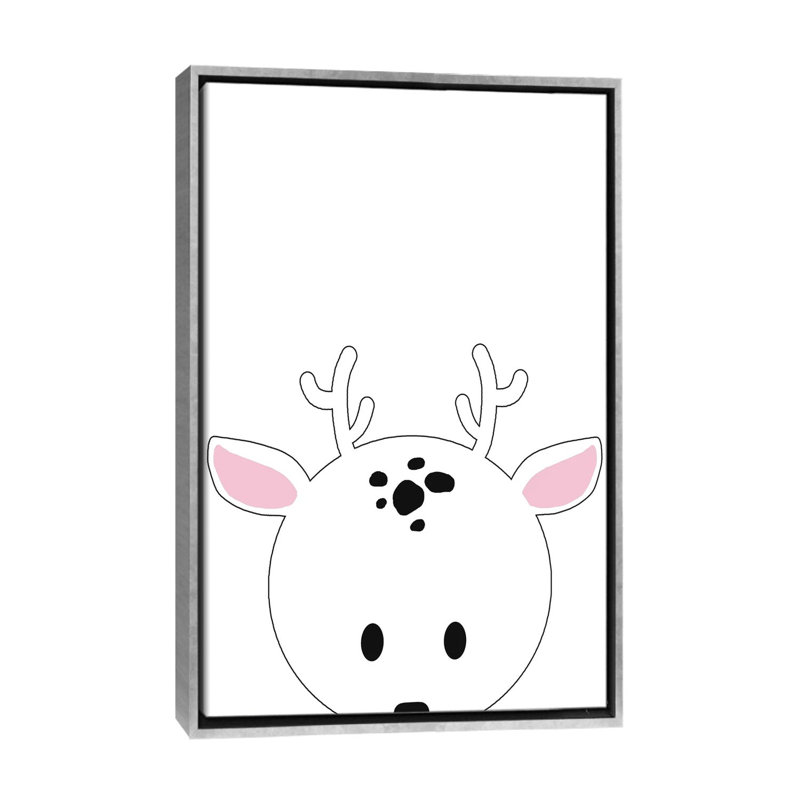 Art peekaboo i, H 26 po x l 18 po x P 1,5 po, Toile avec cadre argenté