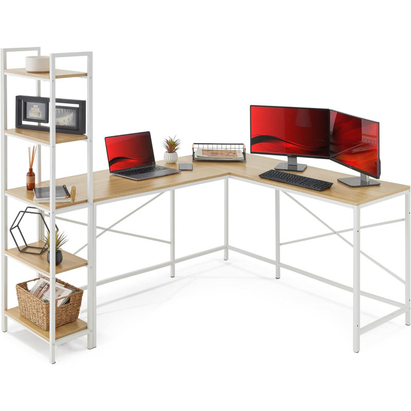 Masel L-Shaped Iron Computer Desk