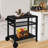 Bernece Outdoor Grill Dining Cart Movable BBQ Trolley with Two Wheels-590440097